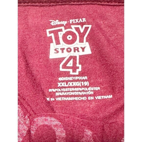 Disney Pixar Junior's Toy Story‎ 4 Cowboy Woody T-Shirt Burgundy Red XXL - Picture 7 of 11